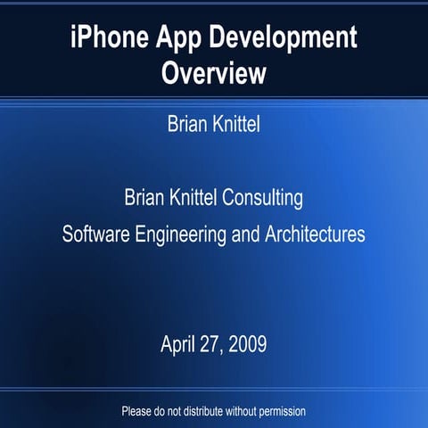 iPhone App Development Overview
