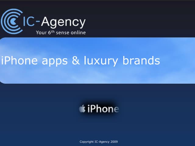 iPhone Applications & Luxury Brands - Updated May 5, 2010