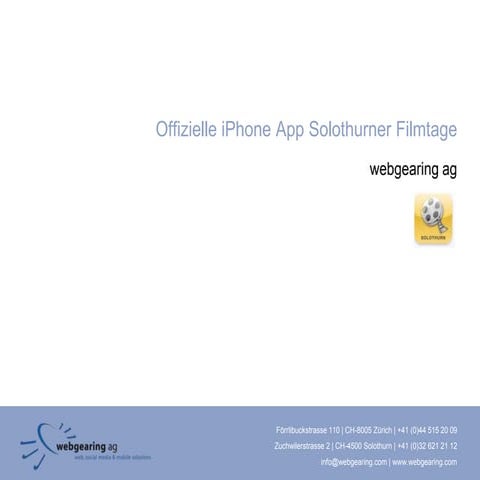 iPhone App Solothurner Filmtage