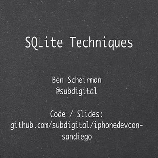 SQLite Techniques