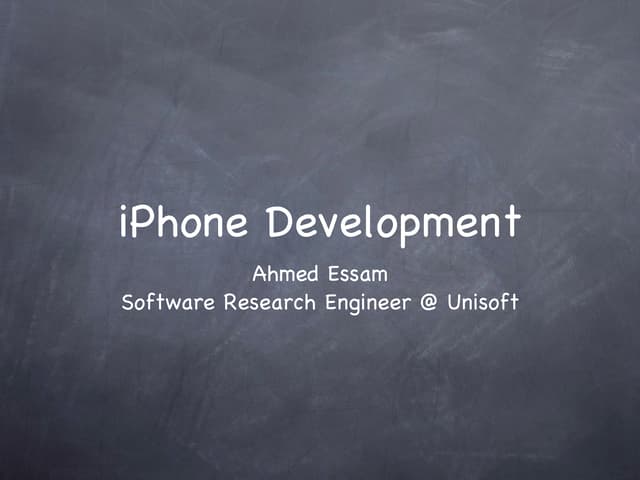 I Phone Development Presentation