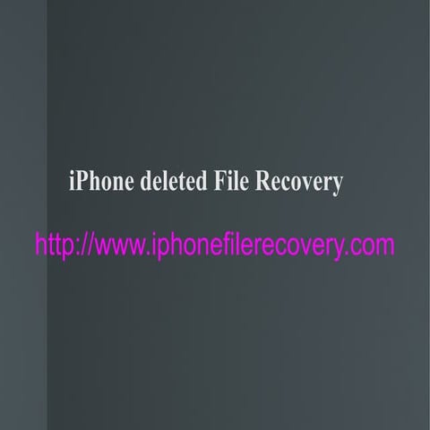 Get your lost iPhone files from Backup!