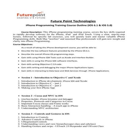 I phone ios training from hyderabad