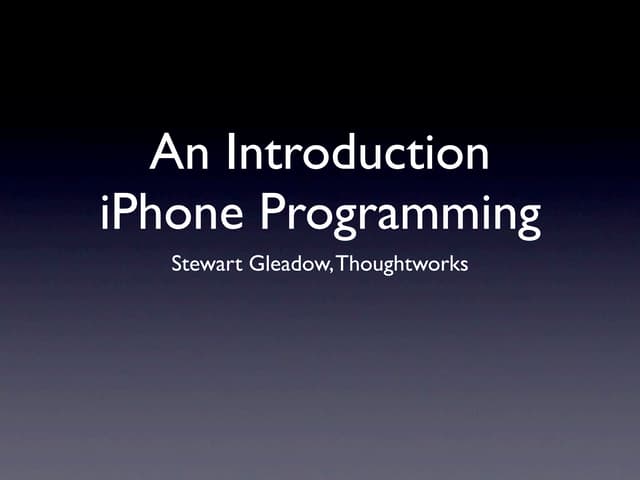 Beginning iPhone Development