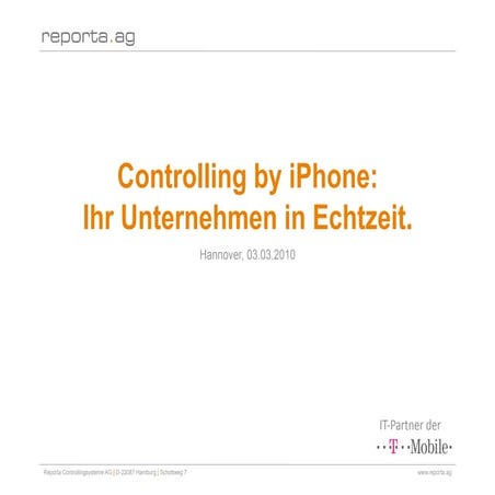 Controlling by iPhone: Ihr Unternehmen in Echtzeit.