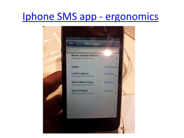 Iphone sms app   ergonomics