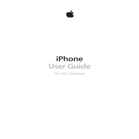 iPhone User Guide iOS 7 | PDF