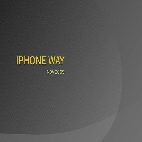 iPhone Way 2009