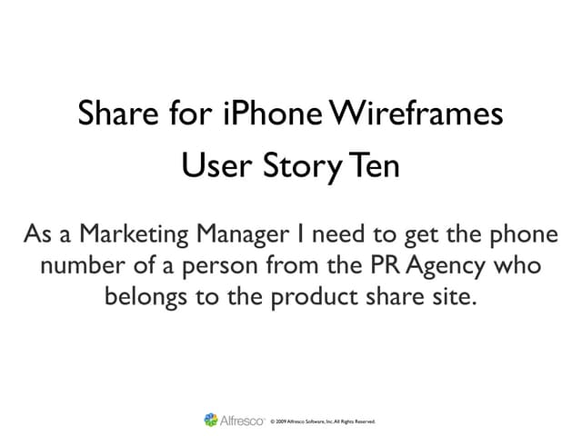 Share for iPhone UI Wireframes - User Story Ten