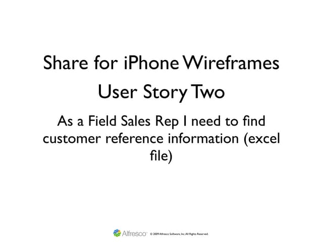 Share for iPhone UI Wireframes - User Story Two - Search for Document