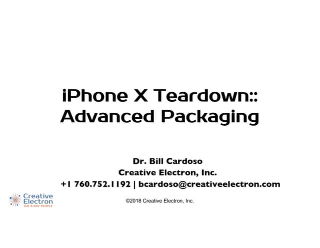 iPhone X: Steve Job's iPhone and Advanced Packaging