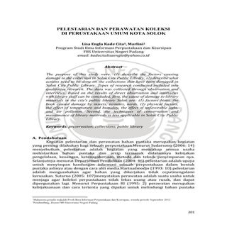 Pemeliharaan Bahan Pustaka