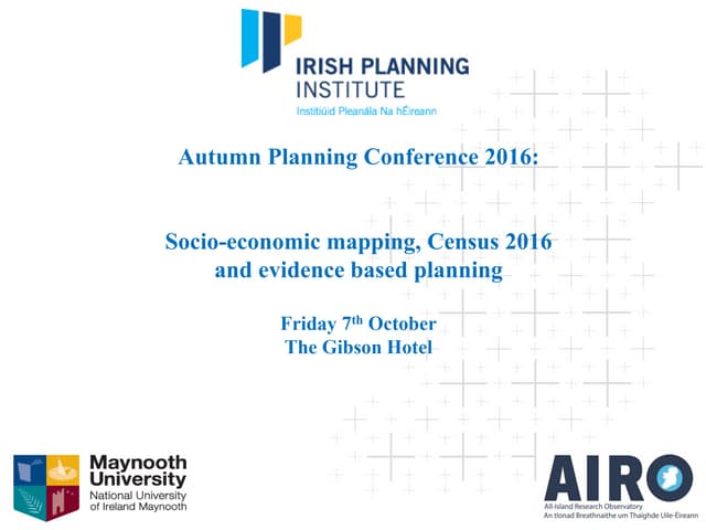 Irish Planning Institute (IPI) Autumn Conference 2016