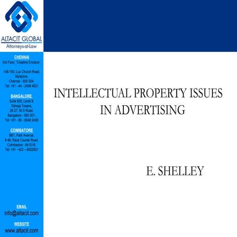 Ip issues in advertising