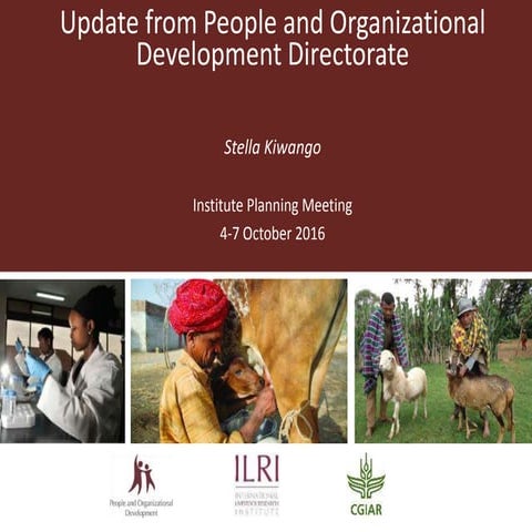 Update from ILRI People and Organizational Development Directorate