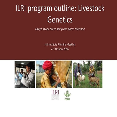 ILRI program outline: Livestock Genetics