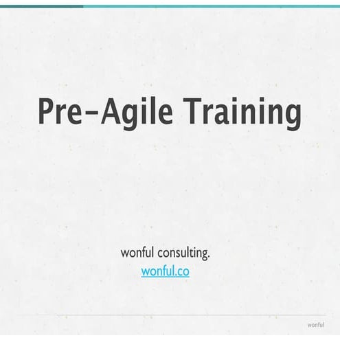 Pre-Agile: How To Stop Building The Wrong Thing Really, Really Well.