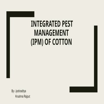 IPM_of_Cotton_PPT.pptx nahsgsushdhdjssjs | PPTX
