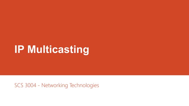 IP Multicasting