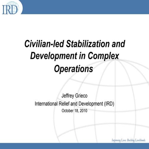 Development in Complex Environments - IPOA Conference Oct. 2010