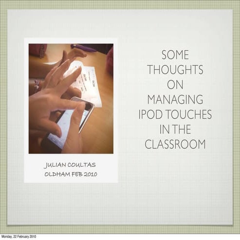 Ipod touch in the classroom