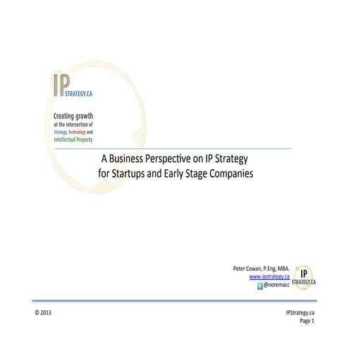 IP & patent strategy for startups