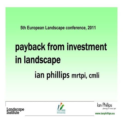 Ip   Payback From Investment In Landscape