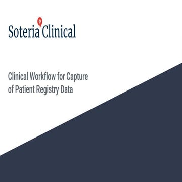 Clinical Workflow for Capture of Patient Registry Data