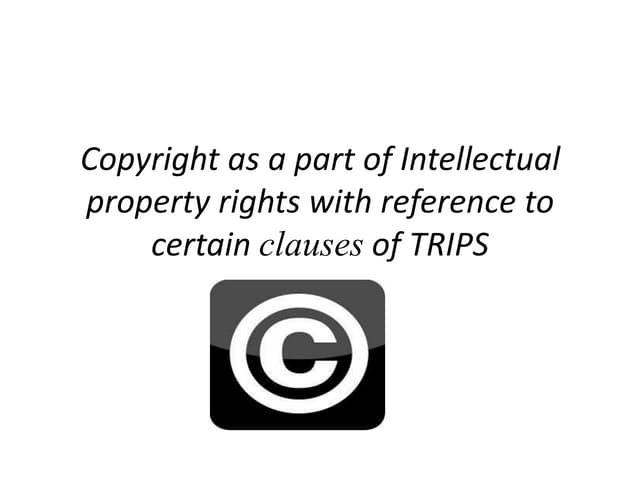 Copyright Act with clauses of TRIPS