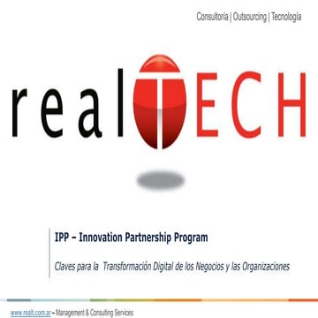 Digital Transformation - Real TECH IPP (Innovatio Partnership Program)