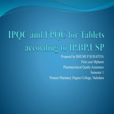 IPQC AND FPQC test of tablet.pptx