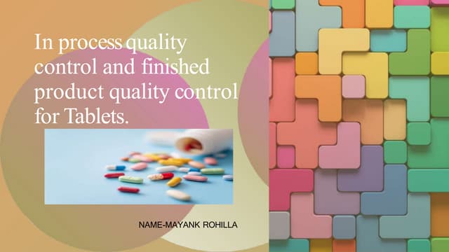 Quality control tests of tablet | PPTX
