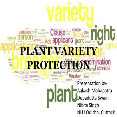 Plant variety and Protection
