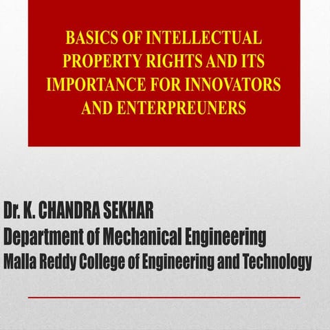 intellectual property rights an overivew