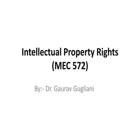 Intellectual Property Rights