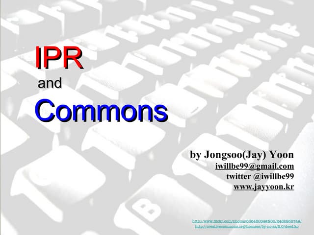 IPR and Commns