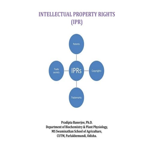 Intellectual Property Rights Notes for B.Sc. & M.Sc. Students