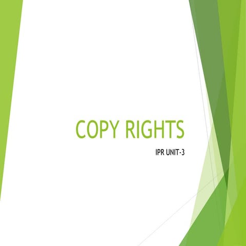 INTELLECTUAL PROPERTY RIGHTS TYPE Copyrights LAW.pptx