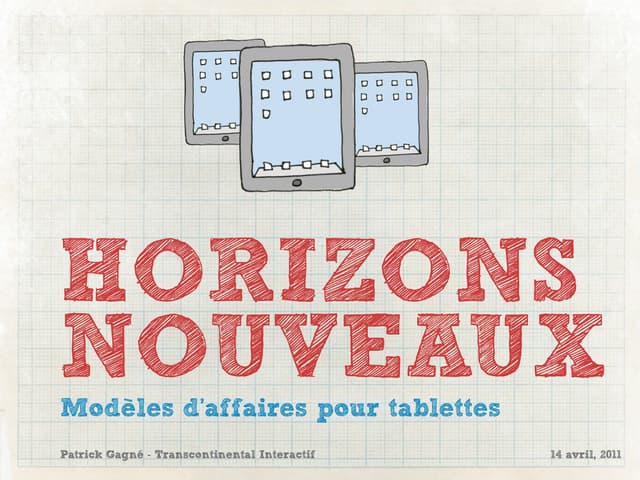 Modèles d’affaires pour tablettes