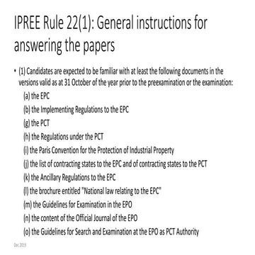 IPREE Rule 22(1) | PPTX