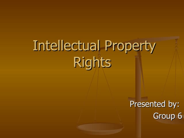 Intellectual Property Rights