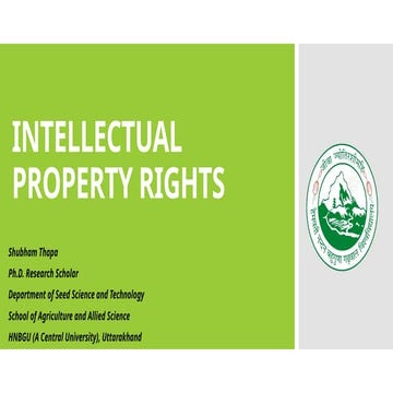 IPR (Intellectual Property Rights) .pptx
