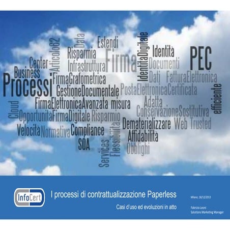 I processi di contrattualizzazione paperless