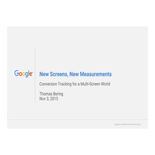 New screens, new measurements