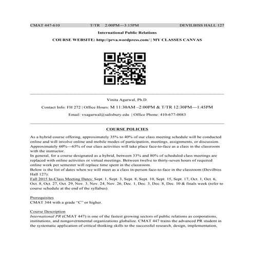 International Public Relations Syllabus