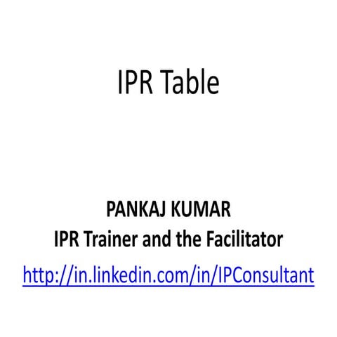 IPR Table | PPTX
