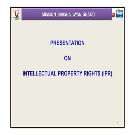 IPR patent copyright trademark industrial design | PPTX
