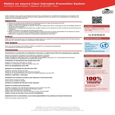 Ips formation-mettre-en-oeuvre-cisco-intrusion-prevention-system