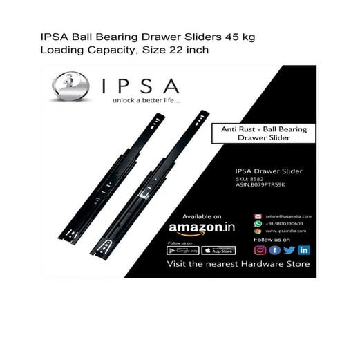 Ipsa 22 inch drawer sliders | PDF