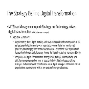 The Strategy Behind Digital Transformation